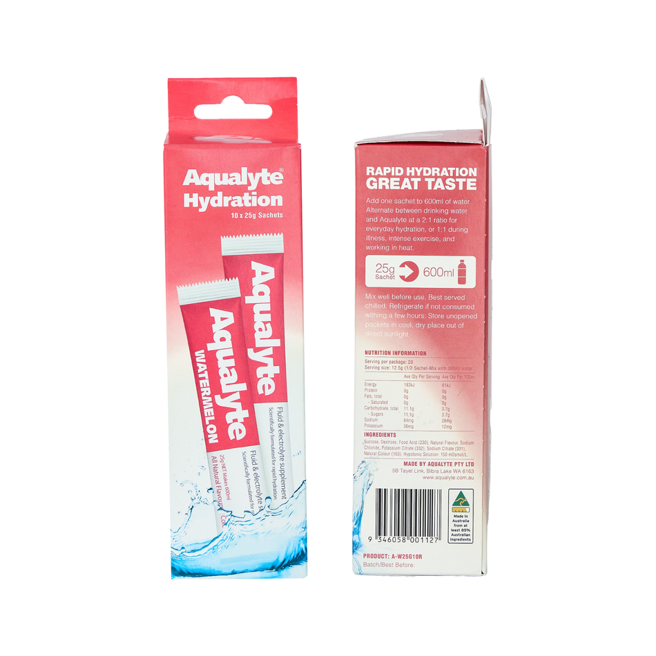 Maxisafe Aqualyte Watermelon Flavour 25g Sachets Box of 10