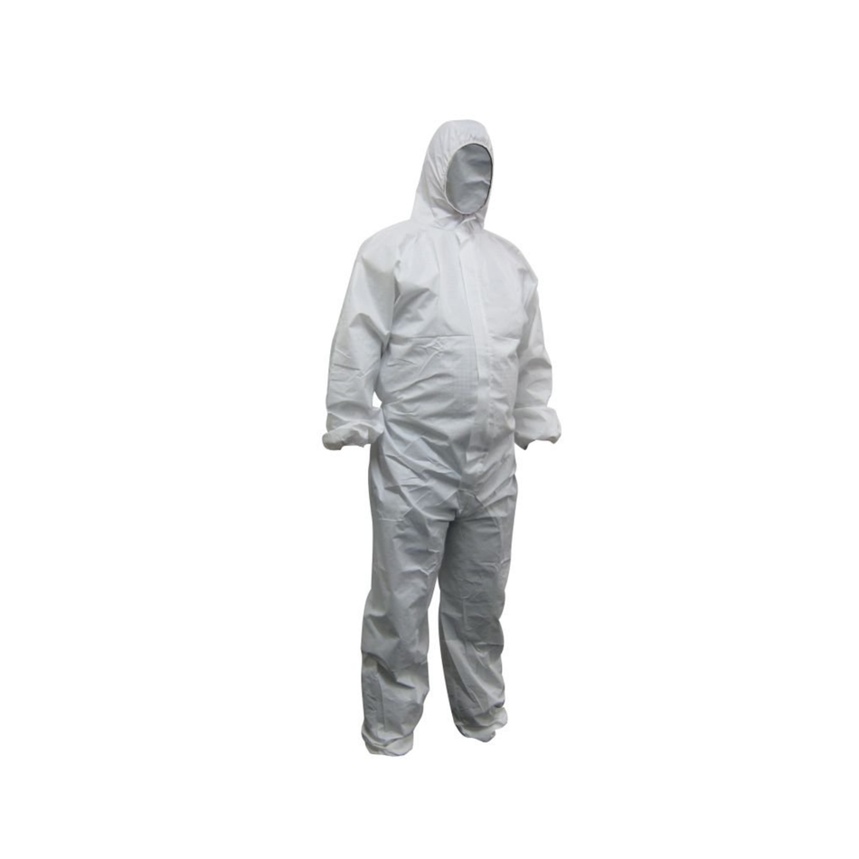 Maxisafe White Polypropylene Disposable Coveralls