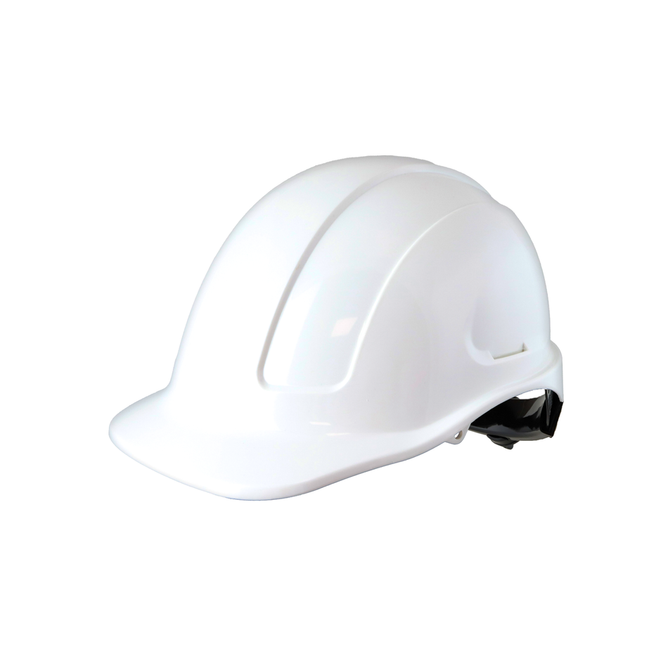 Maxisafe White Unvented Hard Hat Ratchet Harness