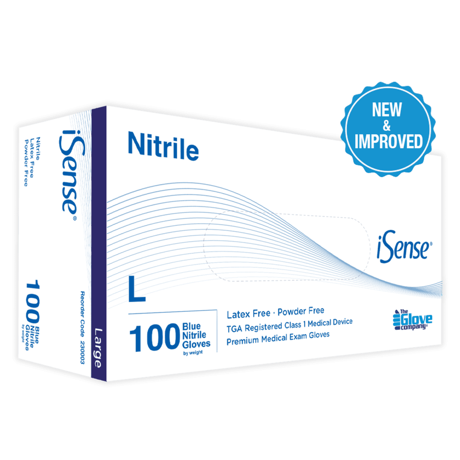 TGC iSense Blue Nitrile Medical Disposable Gloves