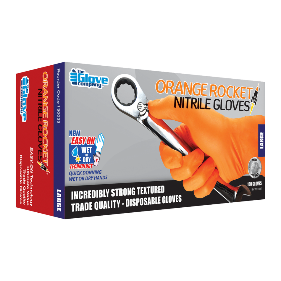 TGC Orange Rocket Nitrile Disposable Gloves