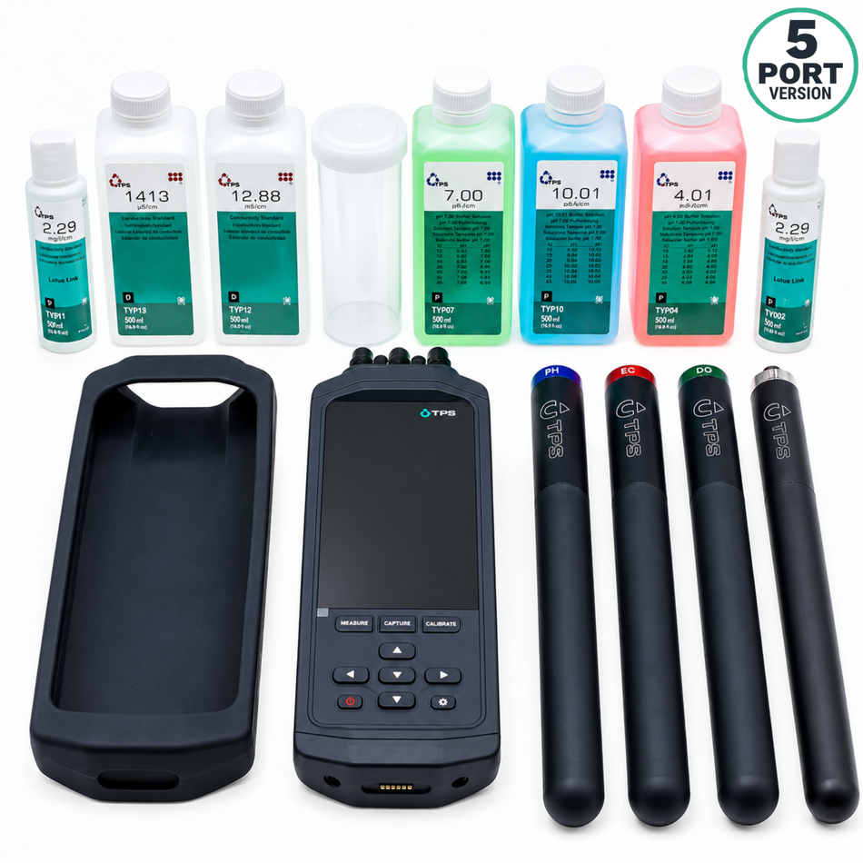 TPS, The Ranger 5 Port Kit: PH + EC + DO + ORP - 1 Metre Sensor Cable