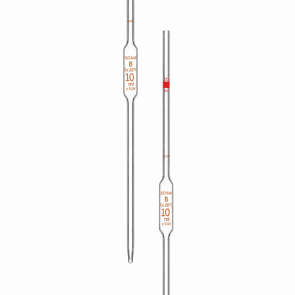Volumetric Pipette With One Mark, Bulb Type, ISO “Class B”