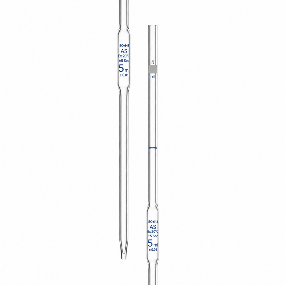 Volumetric Pipettes, With Two Mark, Bulb Type, ISO “Class AS”