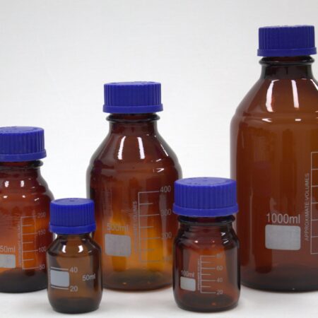 Borosilicate 3.3 Glass Brown Reagent Bottle With Screw Cap